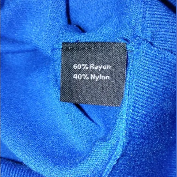 Rondina Designer Cardigan Royal Blue Loose Upper Fitted at Hips Button Up Medium - Picture 9 of 9